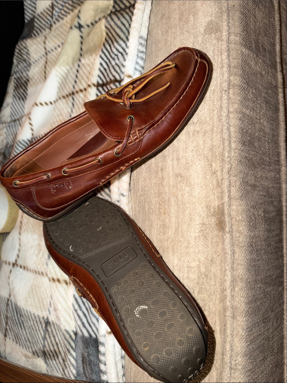Polo by Ralph Lauren Brown Leather Boat Shoes